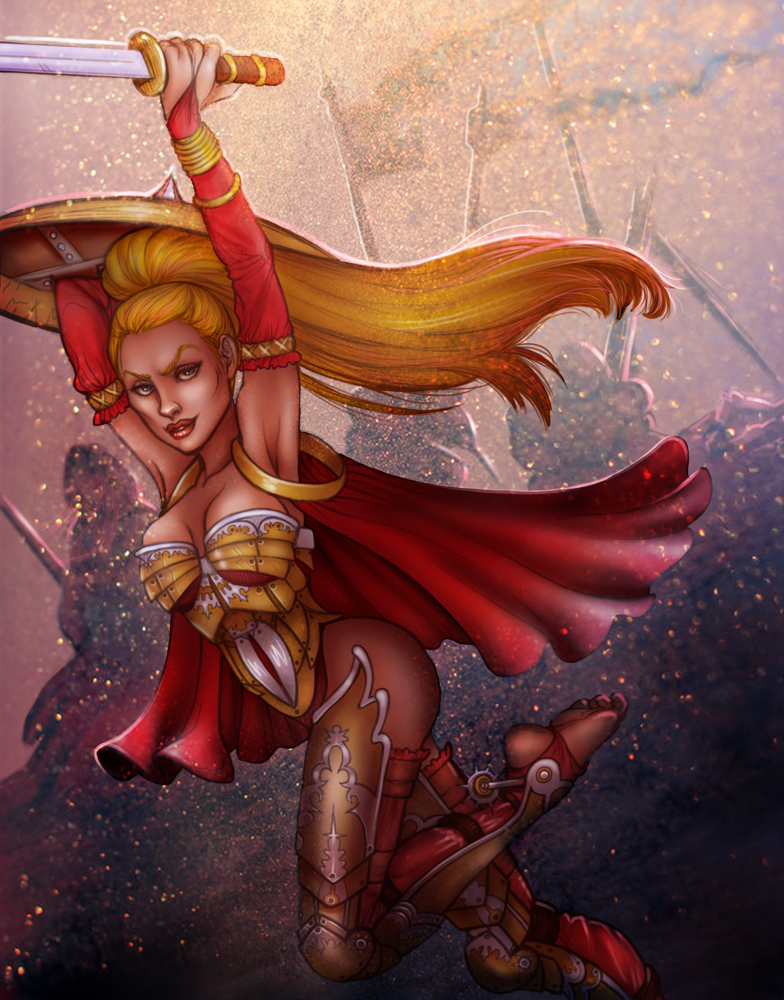 female soldier color